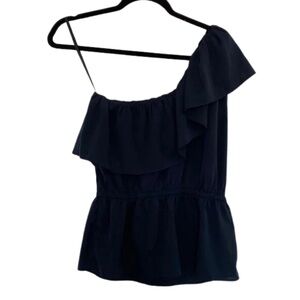 Banana Republic Navy One Shoulder Top